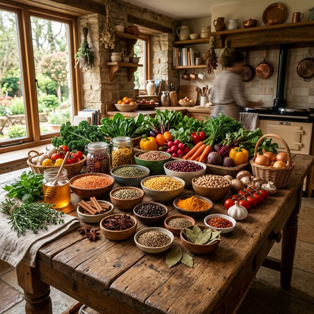 Fresh organic groceries, spices, pulses, and wholesome farm produce