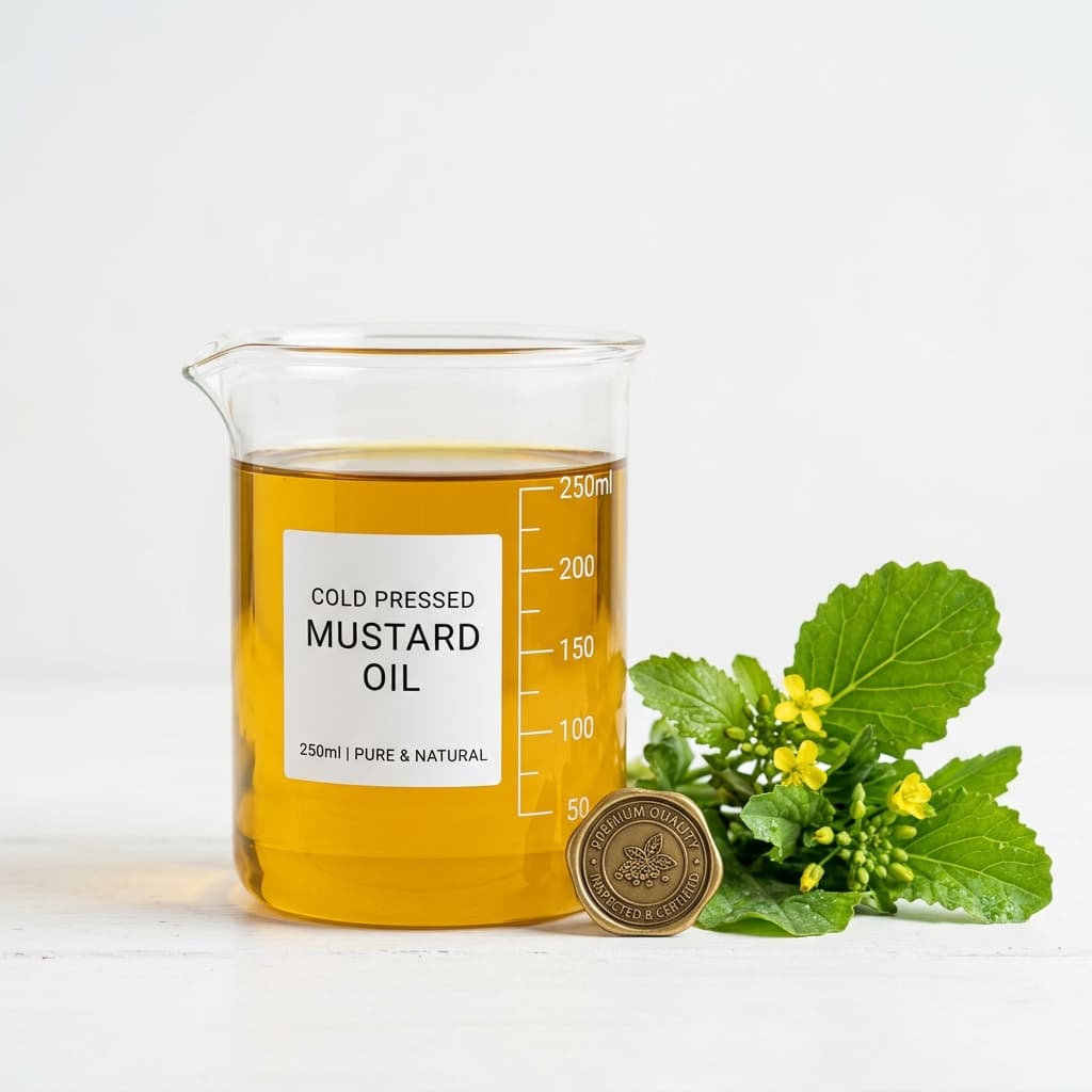 Cold-Pressed Kachi Ghani Mustard Oil - Quality Inspection